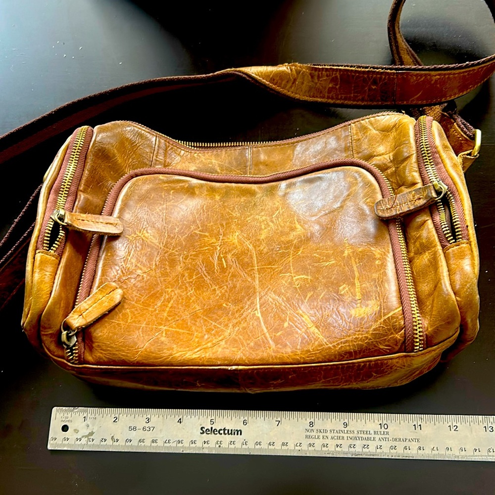 Leather cross body bag